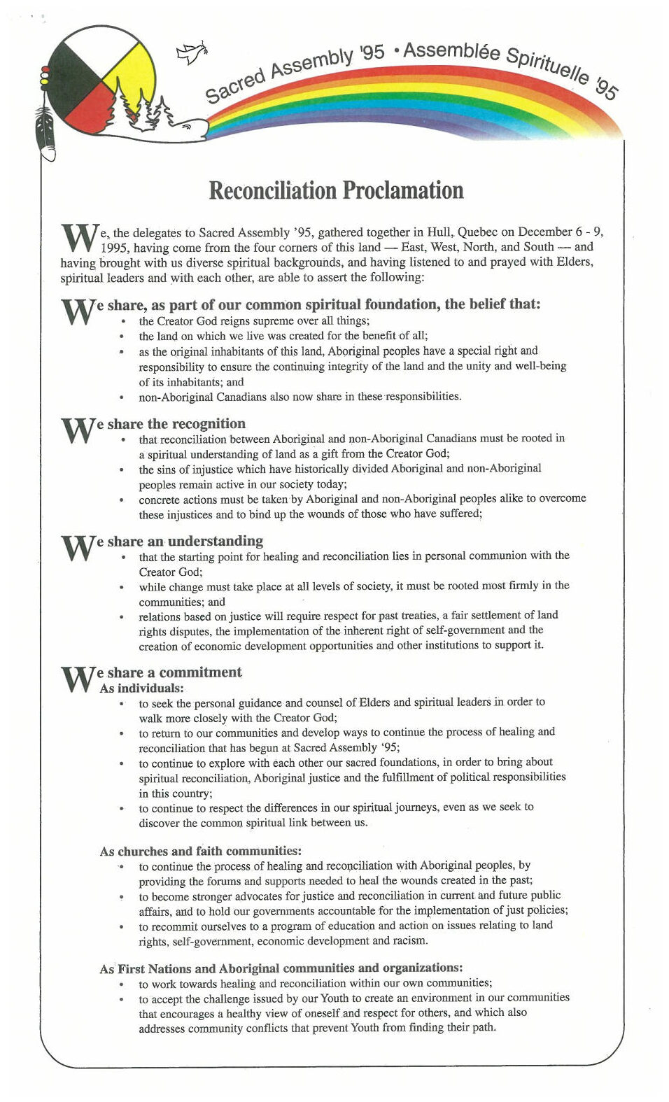 24 Reconciliation Proclamation 24 Reconciliation Proclamation